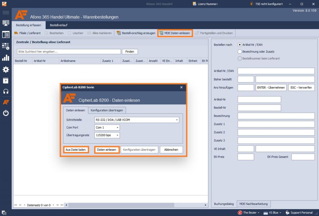 Kassensoftware Afono 365 Handel mit Warenwirtschaft