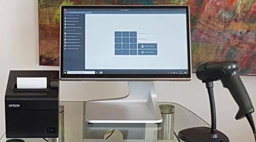 Afono Kassensystem mit Touch-PC, Bondrucker und Scanner